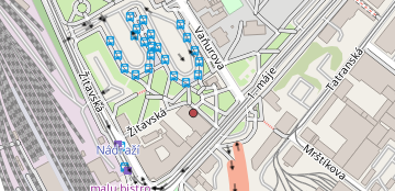 Informační kancelář Autobusové nádraží Liberec (ul. Vaňurova 885) - mapa